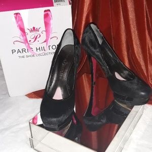 Paris Hilton Horse fur heels